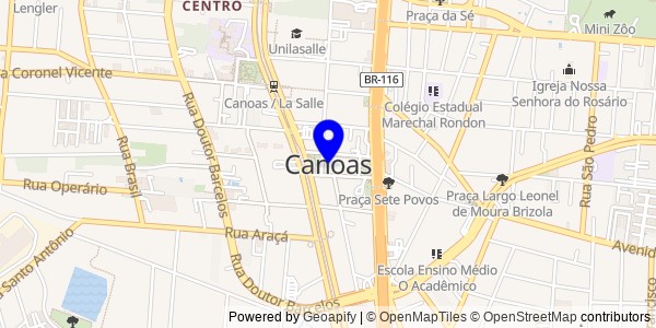 Mapa de Canoas - Fisioterapeutas