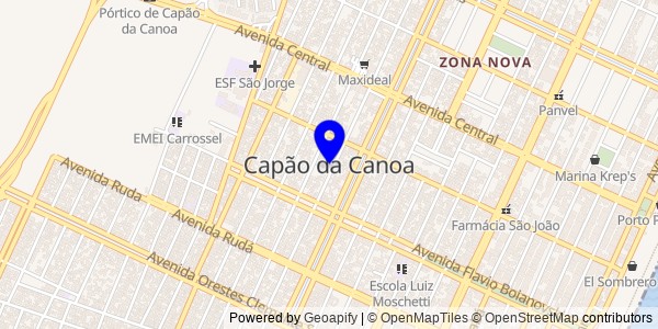 Mapa de Capão da Canoa - Fisioterapeutas