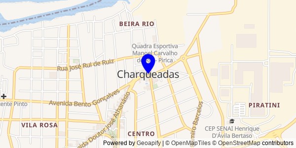 Mapa de Charqueadas - Nutricionistas