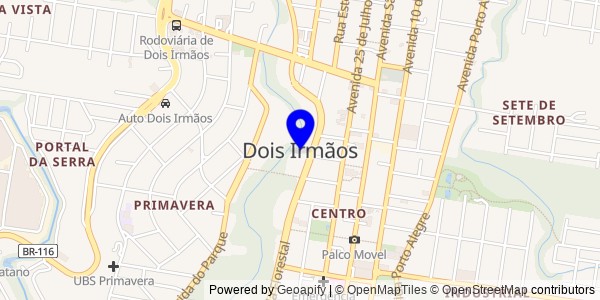 Mapa de Dois Irmãos - Fisioterapeutas