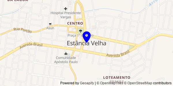 Mapa de Estância Velha - Nutricionistas