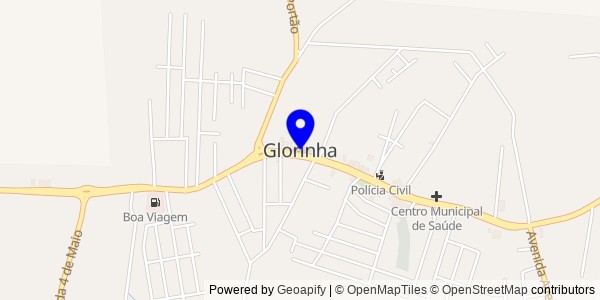 Mapa de Glorinha - Nutricionistas