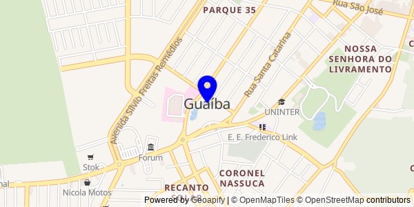 Mapa de Guaíba - Fisioterapeutas