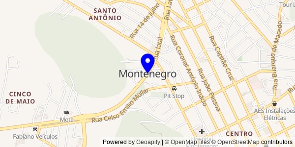 Mapa de Montenegro - Nutricionistas