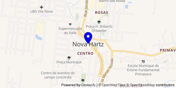 Mapa de Nova Hartz - Nutricionistas