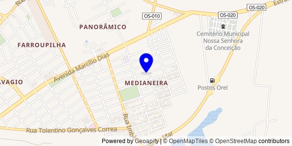 Mapa de Palmares do Sul - Nutricionistas