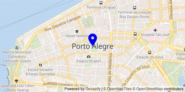 Mapa de Porto Alegre - Fisioterapeutas