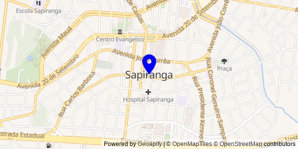 Mapa de Sapiranga - Nutricionistas