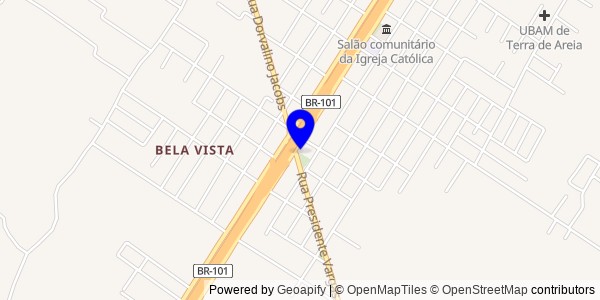 Mapa de Terra de Areia - Nutricionistas