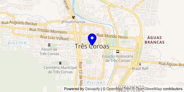 Mapa de Três Coroas - Fisioterapeutas