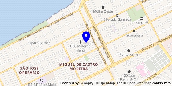 Mapa de Venâncio Aires - Nutricionistas