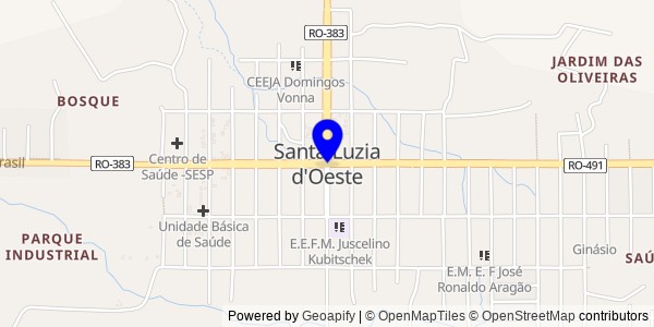 Mapa de Santa Luzia D'Oeste - Fisioterapeutas