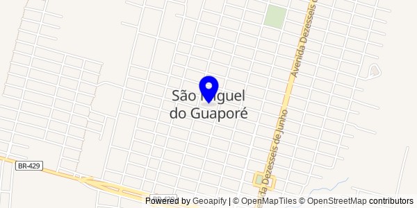 Mapa de São Miguel do Guaporé - Nutricionistas