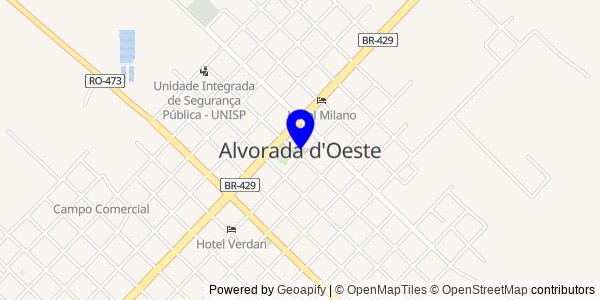 Mapa de Alvorada D'Oeste - Fisioterapeutas