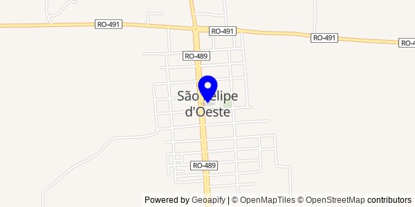 Mapa de São Felipe D'Oeste - Nutricionistas