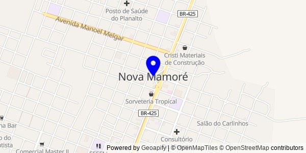 Mapa de Nova Mamoré - Fisioterapeutas