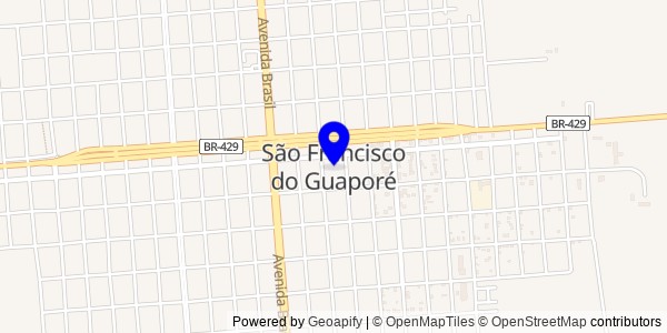 Mapa de São Francisco do Guaporé - Nutricionistas