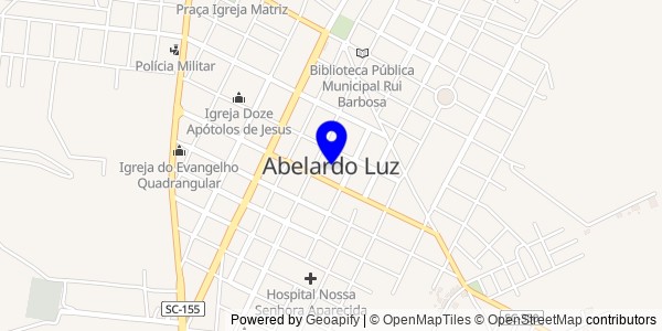 Mapa de Abelardo Luz - Fisioterapeutas
