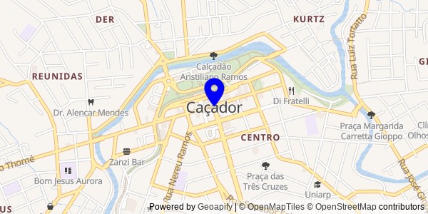 Mapa de Caçador - Fisioterapeutas