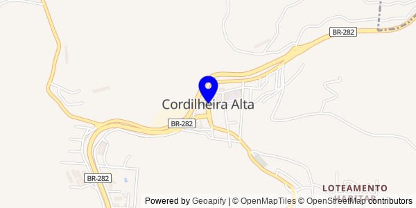 Mapa de Cordilheira Alta - Nutricionistas