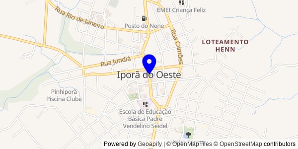Mapa de Iporã do Oeste - Fisioterapeutas