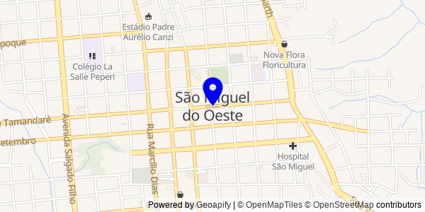 Mapa de São Miguel do Oeste - Nutricionistas