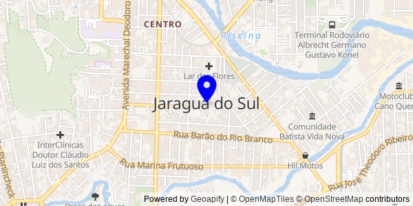 Mapa de Jaraguá do Sul - Fisioterapeutas