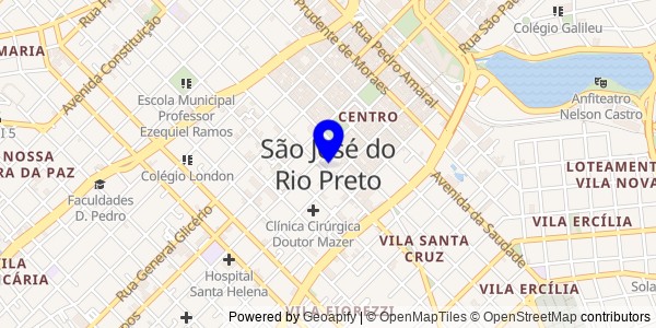 Mapa de São José do Rio Preto - Nutricionistas