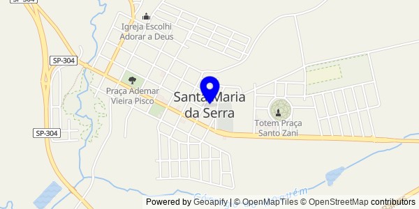 Mapa de Santa Maria da Serra - Nutricionistas