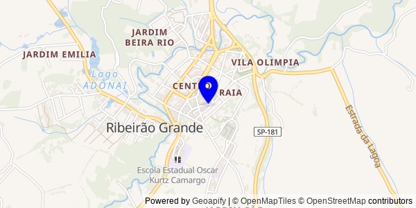 Mapa de Ribeirão Grande - Fisioterapeutas