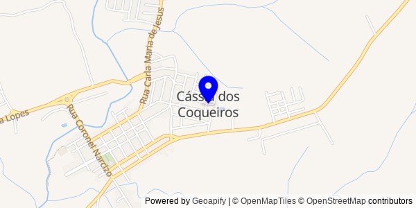 Mapa de Cássia dos Coqueiros - Fisioterapeutas