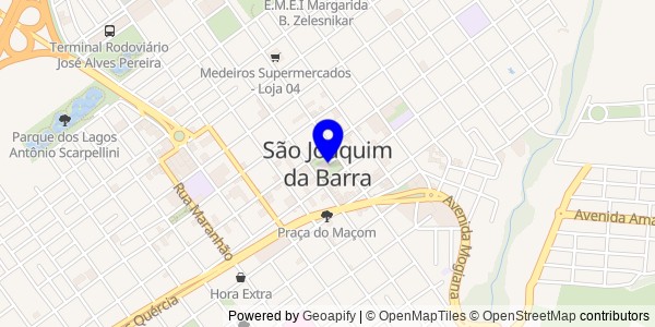 Mapa de São Joaquim da Barra - Nutricionistas