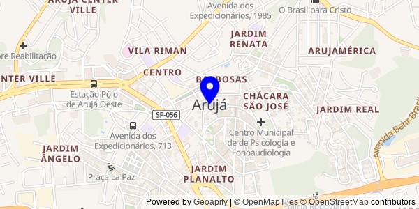 Mapa de Arujá - Nutricionistas