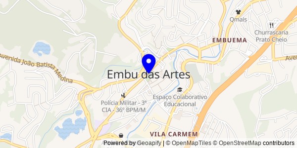 Mapa de Embu das Artes - Fisioterapeutas
