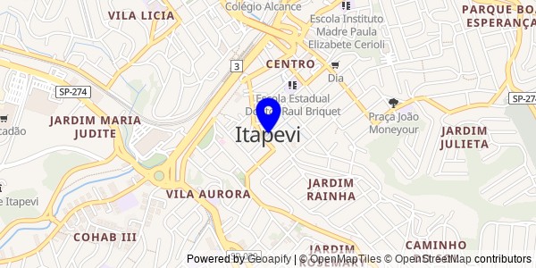 Mapa de Itapevi - Nutricionistas