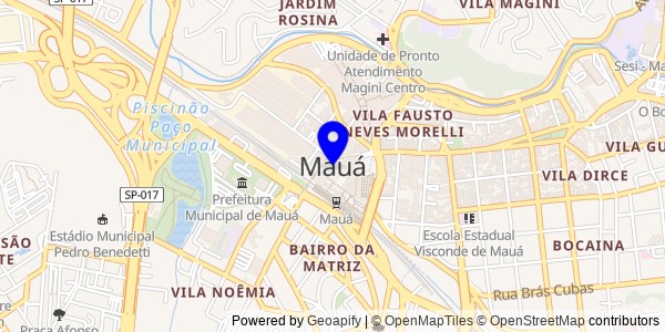 Mapa de Mauá - Nutricionistas