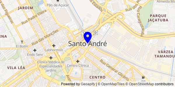 Mapa de Santo André - Nutricionistas