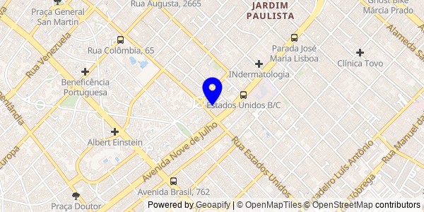 Mapa de Peruíbe - Fisioterapeutas