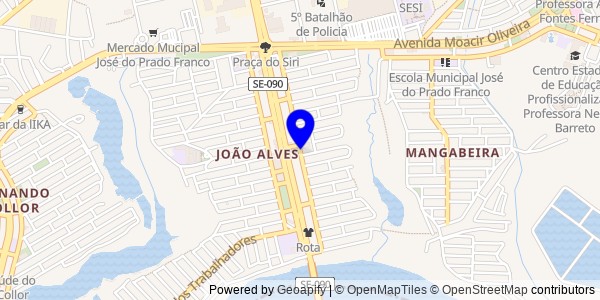 Mapa de Aracaju - Nutricionistas