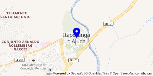 Mapa de Itaporanga d'Ajuda - Fisioterapeutas