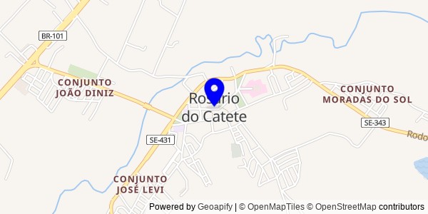 Mapa de Rosário do Catete - Nutricionistas