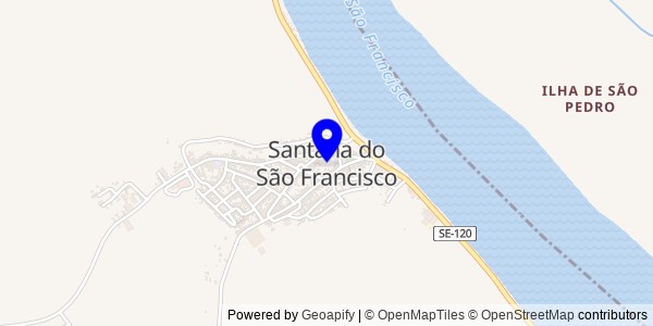 Mapa de Santana do São Francisco - Nutricionistas