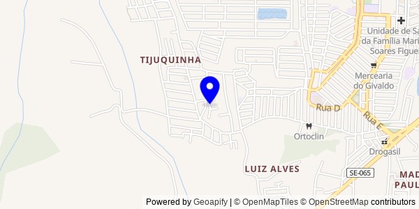 Mapa de São Cristóvão - Fisioterapeutas