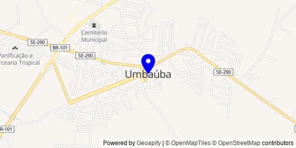 Mapa de Umbaúba - Nutricionistas