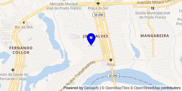 Mapa de Malhada dos Bois - Fisioterapeutas