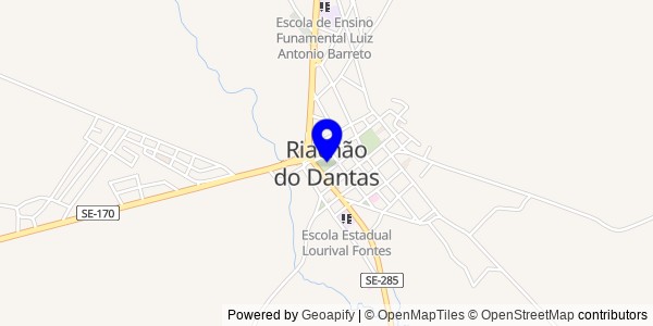 Mapa de Riachão do Dantas - Fisioterapeutas