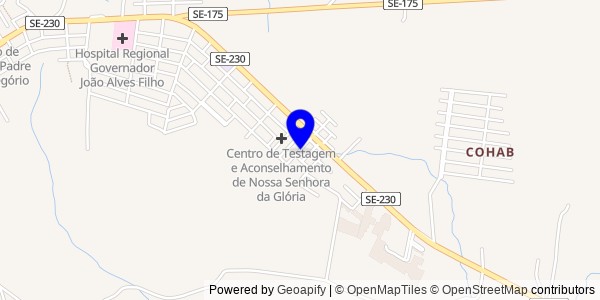 Mapa de São Miguel do Aleixo - Fisioterapeutas