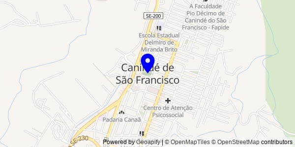 Mapa de Canindé de São Francisco - Nutricionistas