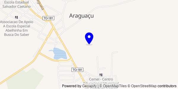 Mapa de Araguaçu - Nutricionistas
