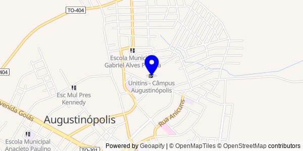 Mapa de Augustinópolis - Nutricionistas